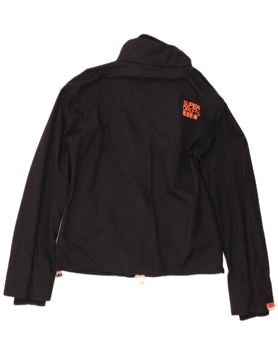 Damska kurtka przeciwdeszczowa Superdry The Windcheater UK 14, duża, czarna nylonowa