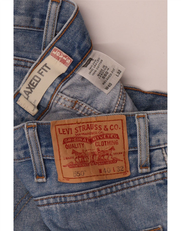 Męskie jeansy LEVI'S 550 o swobodnym kroju W40 L32, niebieska bawełna