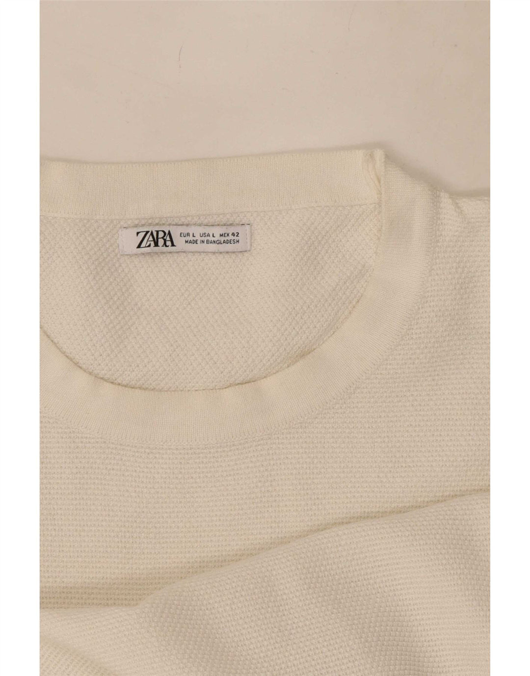 Męski T-shirt Zara, duży, biały
