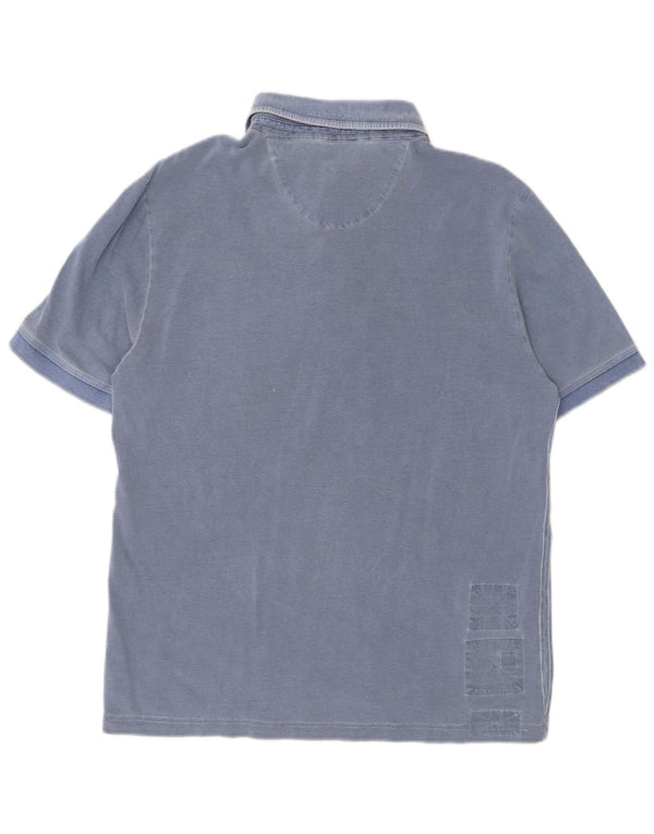 Męska koszulka polo Aeronautica Militare z grafiką, duża niebieska