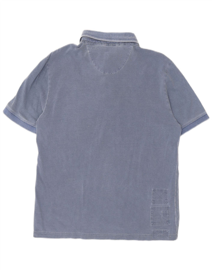 Męska koszulka polo Aeronautica Militare z grafiką, duża niebieska