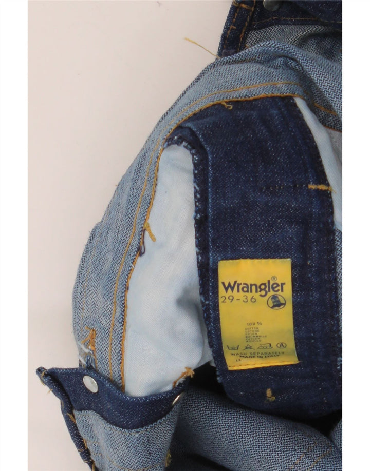 WRANGLER Męskie ogrodniczki proste dżinsy W29 L36 granatowa bawełna