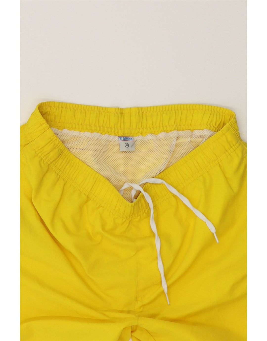 BRUGI Mens Swimming Shorts Medium Yellow Polyester Vintage Brugi and Second-Hand Brugi from Messina Hembry 