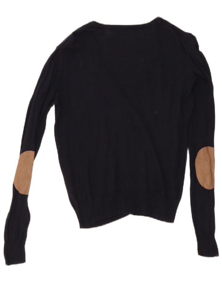 Sweter damski Zara UK 12, średni granatowy, bawełniany