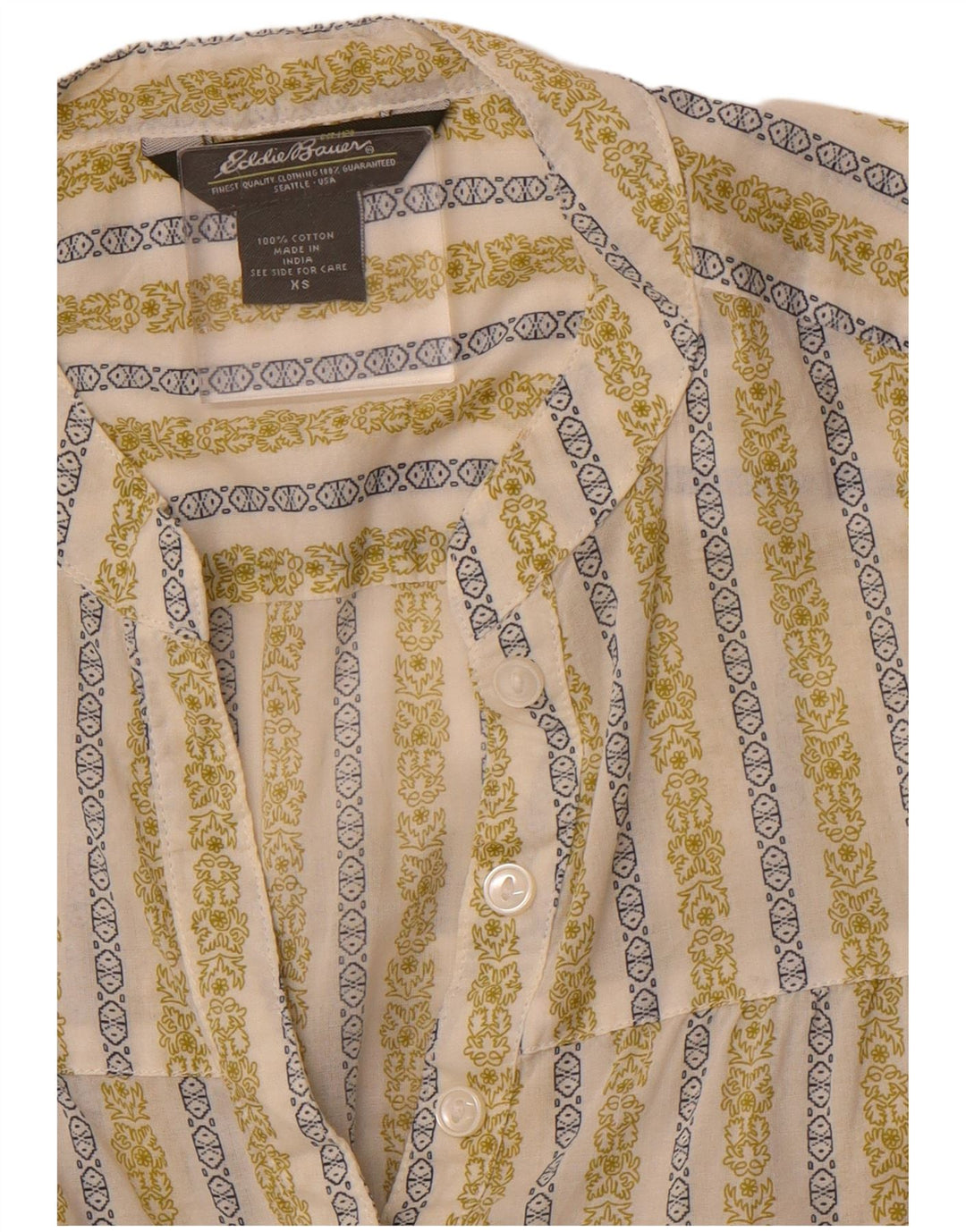 Koszula damska Eddie Bauer UK 6 XS Zielona bawełniana w kwiaty