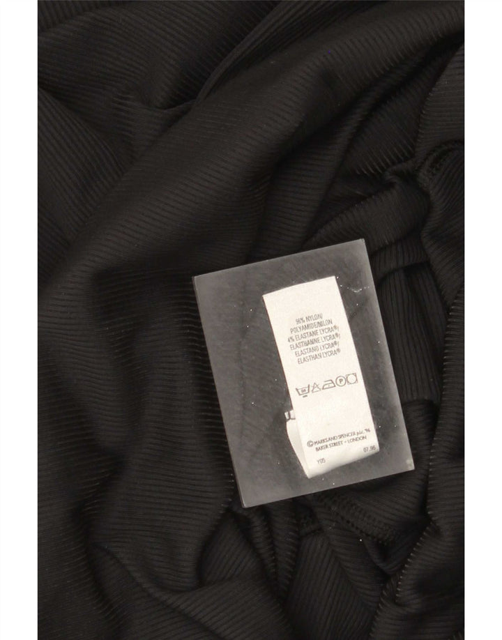 Marks & Spencer Damska sukienka maxi UK 10, mała, czarna, nylonowa