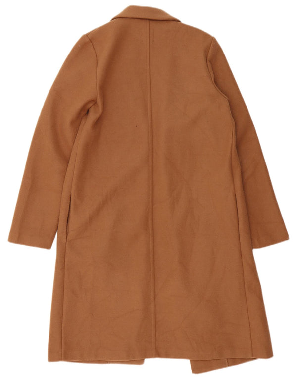 Damski płaszcz oversize Zara, otwarty, UK 10, mały, brązowy, poliester