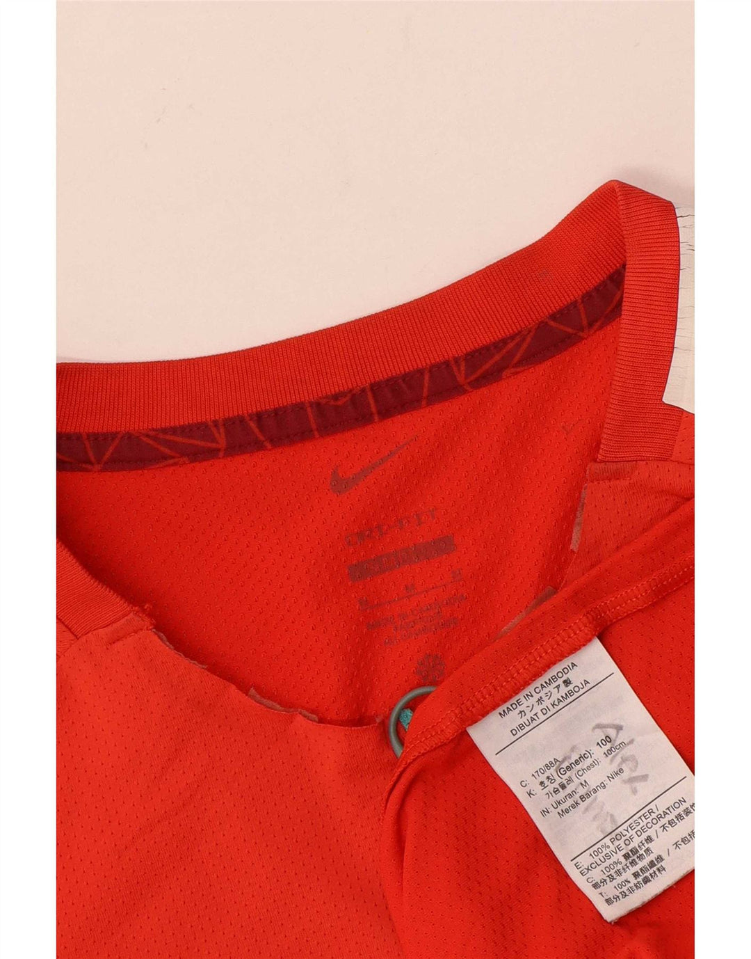 Męski T-shirt z grafiką z krótkim rękawem Nike, średni czerwony poliester