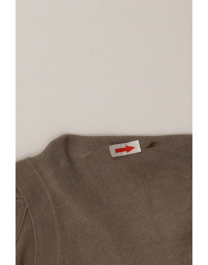 Męski sweter z okrągłym dekoltem Zara XL, szara wiskoza