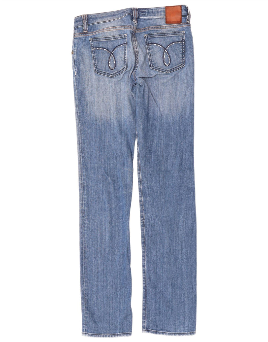 Damskie jeansy slim fit CALVIN KLEIN W28 L33 Niebieskie, bawełniane