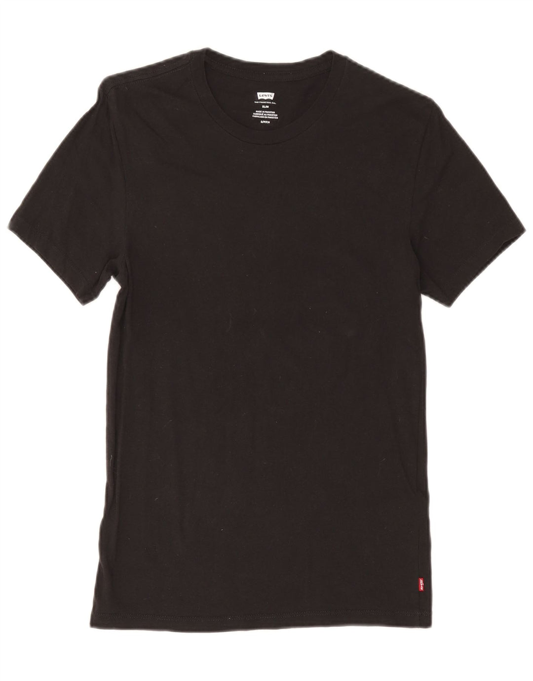 Męski T-shirt Levi's Slim Fit, mały, czarny, bawełniany
