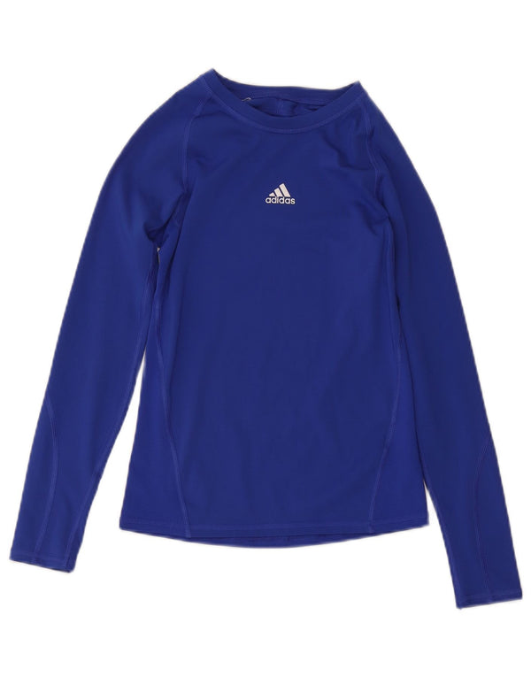 Chłopięca koszulka adidas Climacool z długim rękawem 11-12 lat, niebieska, poliestrowa