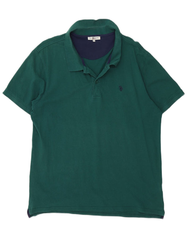 US Polo Assn. Koszula męska 2XL Zielona bawełniana