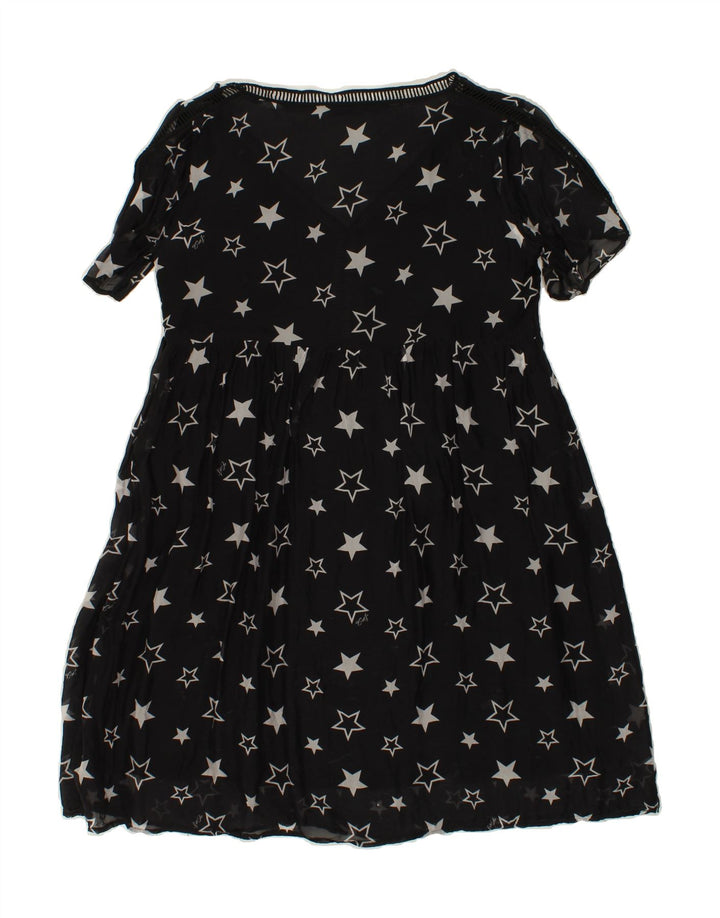 LIU JO Womens Graphic A-Line Dress UK 12 Medium Black Geometric Vintage Liu Jo and Second-Hand Liu Jo from Messina Hembry 
