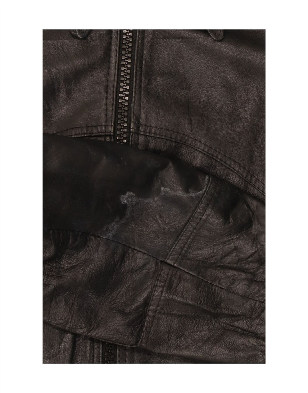Damska kurtka skórzana typu bomber w stylu vintage IT 50 XL, czarna skóra