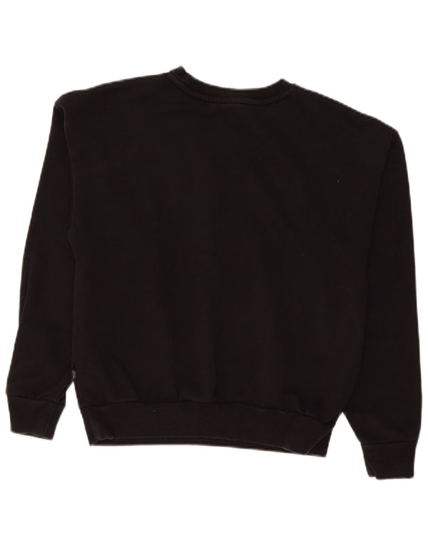 Damska bluza Puma Graphic Oversize Jumper UK 6 XS Czarna bawełna