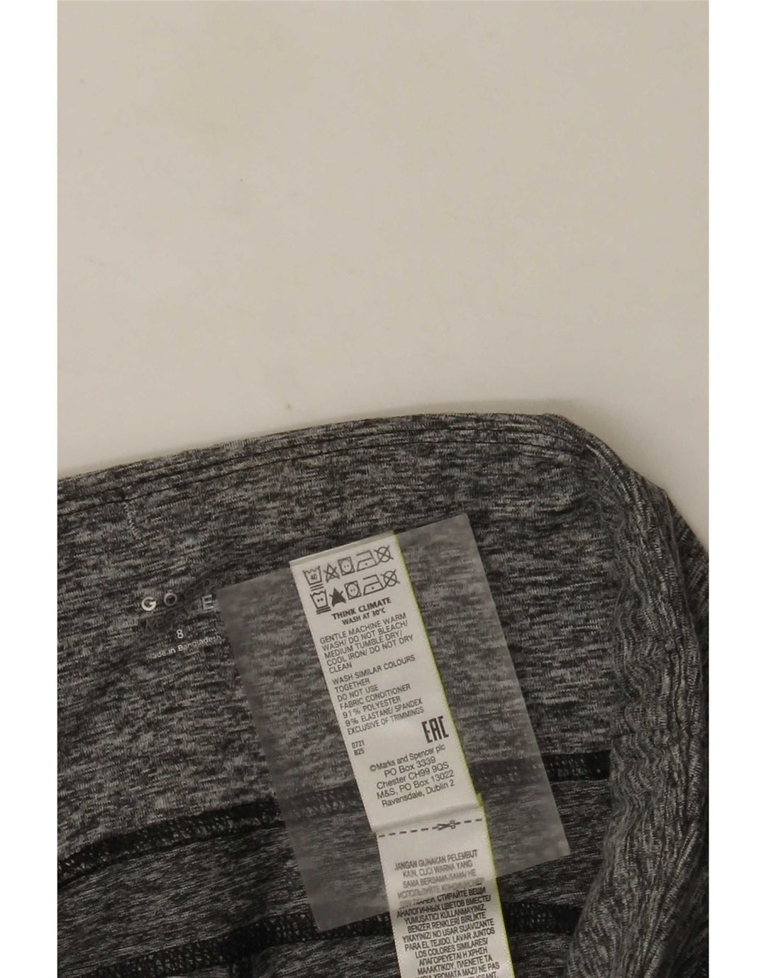Legginsy damskie Marks & Spencer UK 8, małe, szare, z poliestru w blokach kolorów