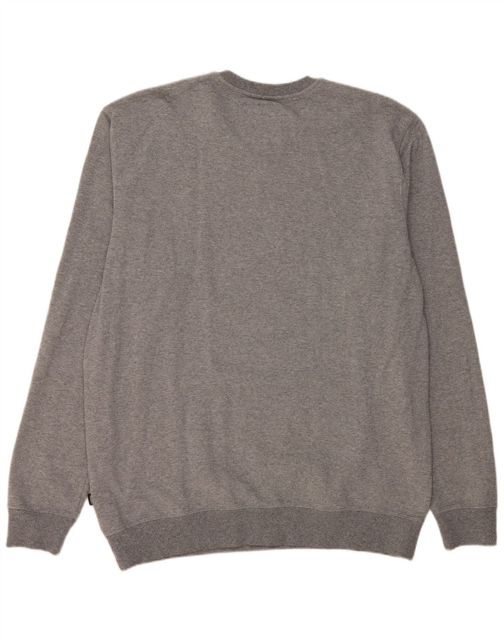 Męski sweter z grafiką Vans XL, szary, bawełniany