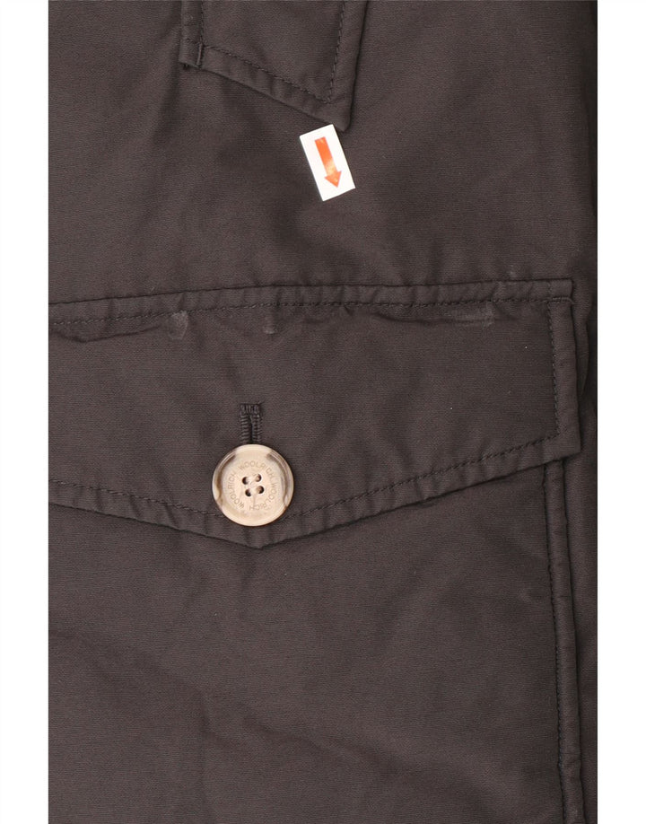 WOOLRICH Chłopięcy, ocieplany płaszcz z kapturem, 9-10 lat, czarna bawełna