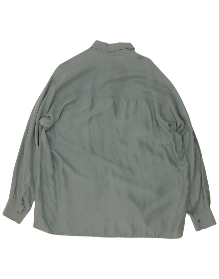Koszula męska Vintage XL, zielony jedwab