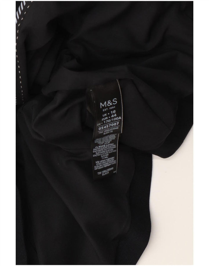 Marks & Spencer Damska marynarka zapinana na 2 guziki, UK 16, duża, czarna