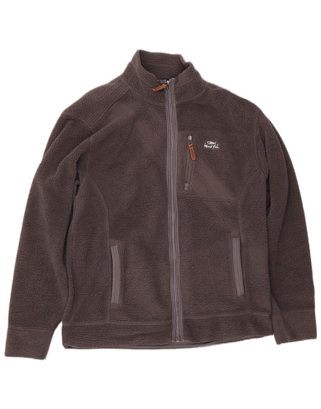 Męska kurtka polarowa WEIRD FISH UK 40, duża, szara, z poliestru