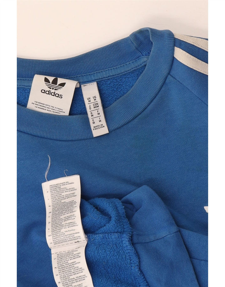 Adidas Męska Bluza Sweter Średni Niebieski Bawełna