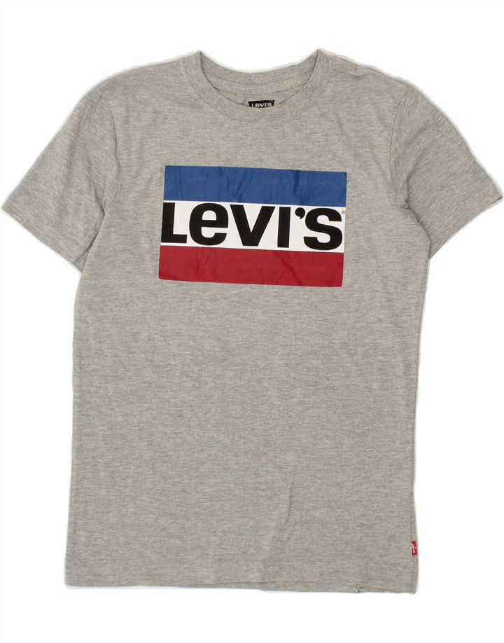 LEVI'S Boys Graphic T-Shirt Top 15-16 Years Grey Vintage Levi's and Second-Hand Levi's from Messina Hembry 