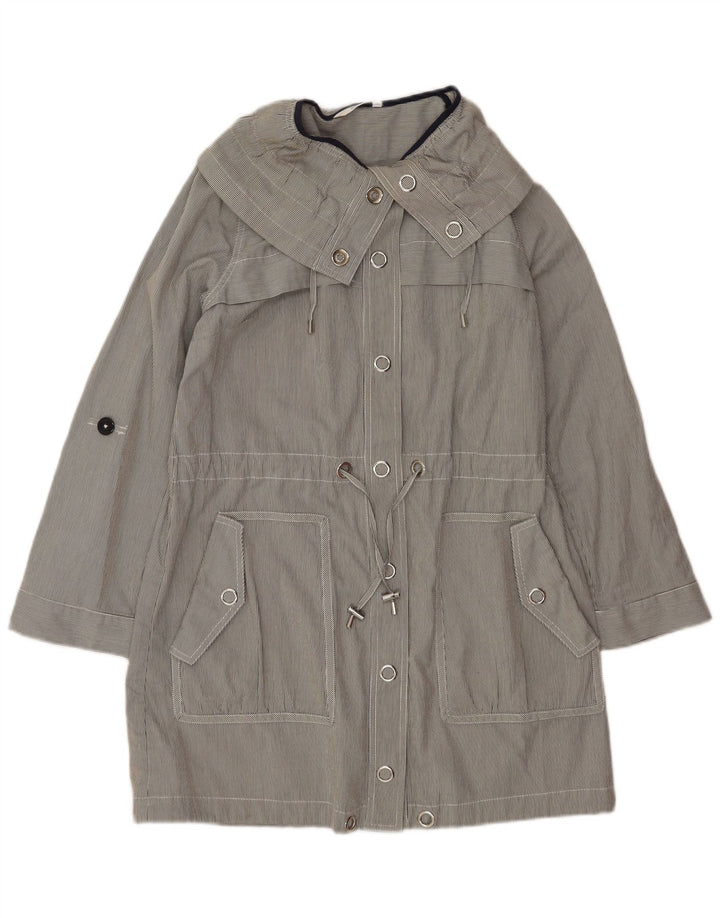 Marks & Spencer Damski trencz oversize UK 10 w małe szare prążki