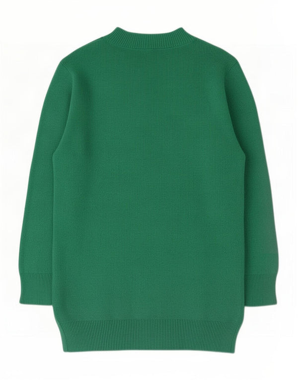 Marks & Spencer Damski sweter z długim rękawem i dekoltem w kształcie litery V, UK 10, mały zielony