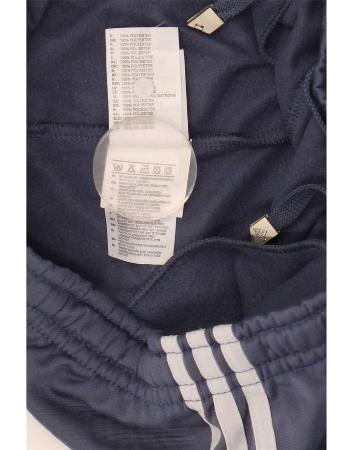 Męskie spodnie dresowe Adidas UK 42/44, duże, niebieskie, poliestrowe