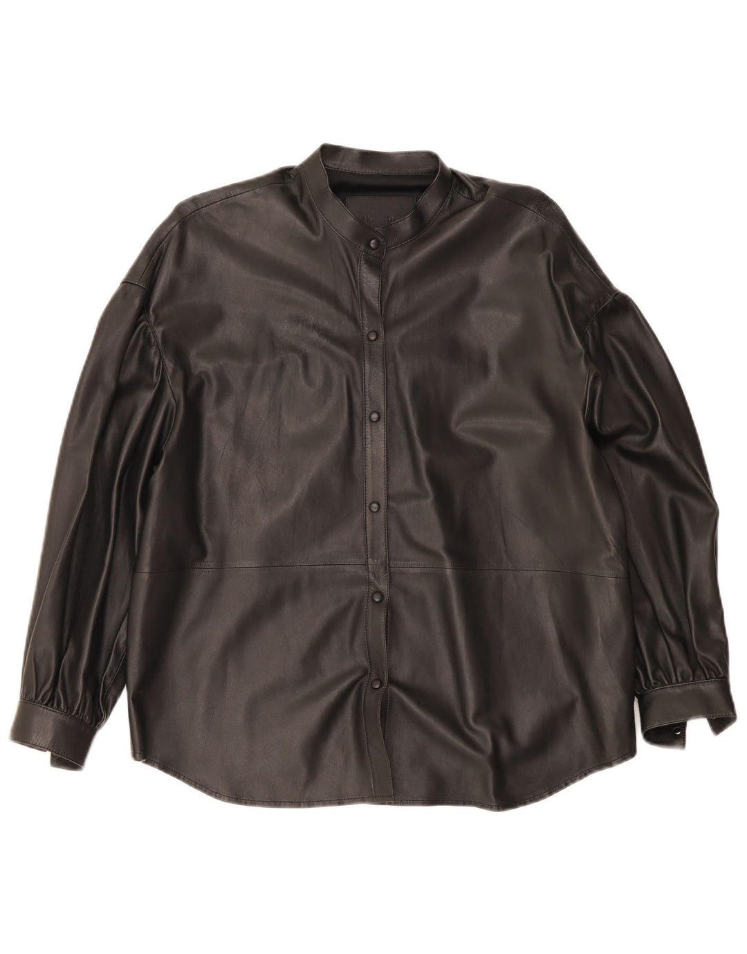 Damska koszula oversize Massimo Dutti, skórzana, UK 6 XS, czarna skóra