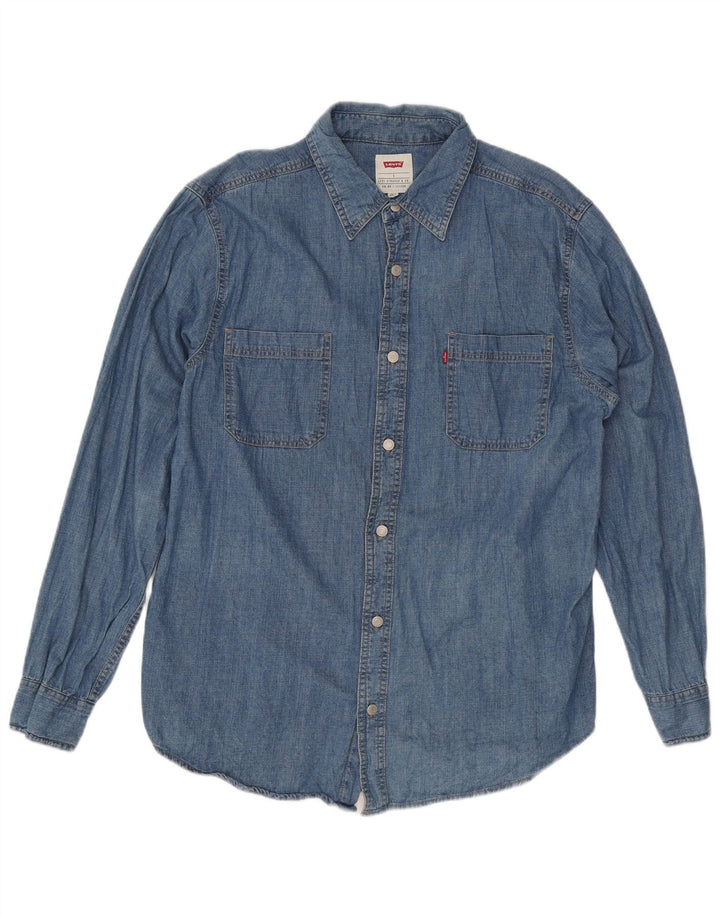 Męska koszula dżinsowa Levi's, duża, niebieska, bawełniana