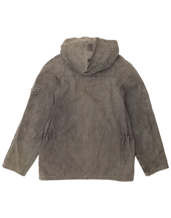 Vintage Mens Hooded Anorak Jacket UK 36 Small Grey