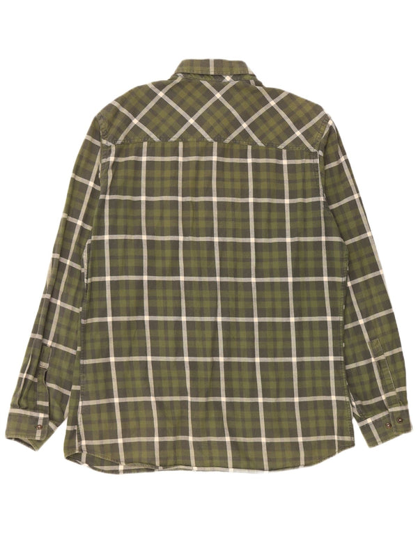 Marlboro Classics Męska koszula flanelowa XL, bawełniana w zieloną kratkę