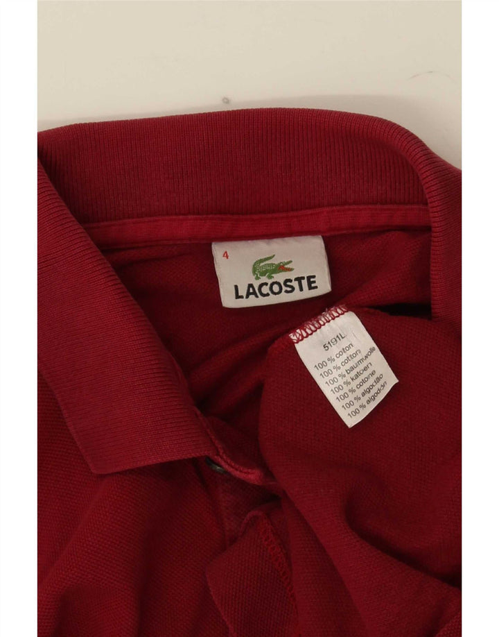 Męska koszulka polo Lacoste, rozmiar 4, średnia czerwona, bawełniana
