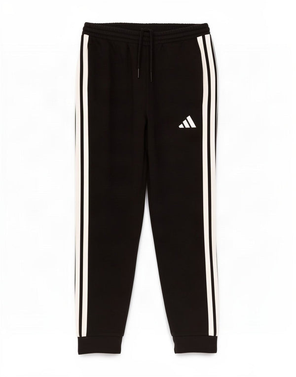 Męskie spodnie dresowe Adidas, średnie czarne, bawełniane