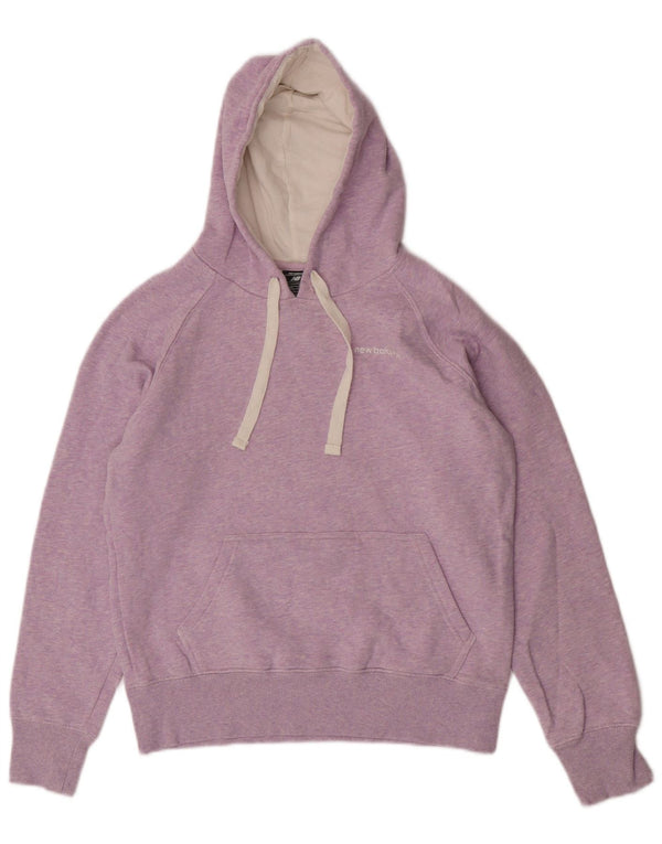 Damski sweter z kapturem New Balance UK 14 Średni fioletowy nakrapiany bawełniany