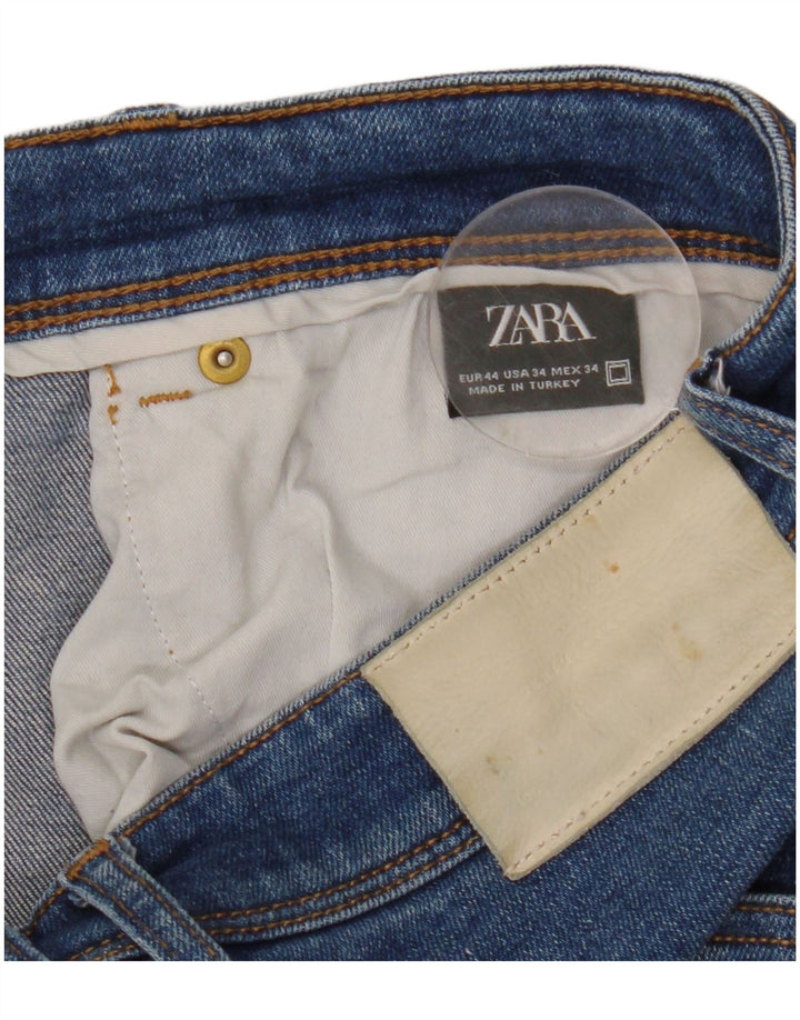 Męskie jeansy Zara Slim EU 44 Large W34 L30 Niebieskie