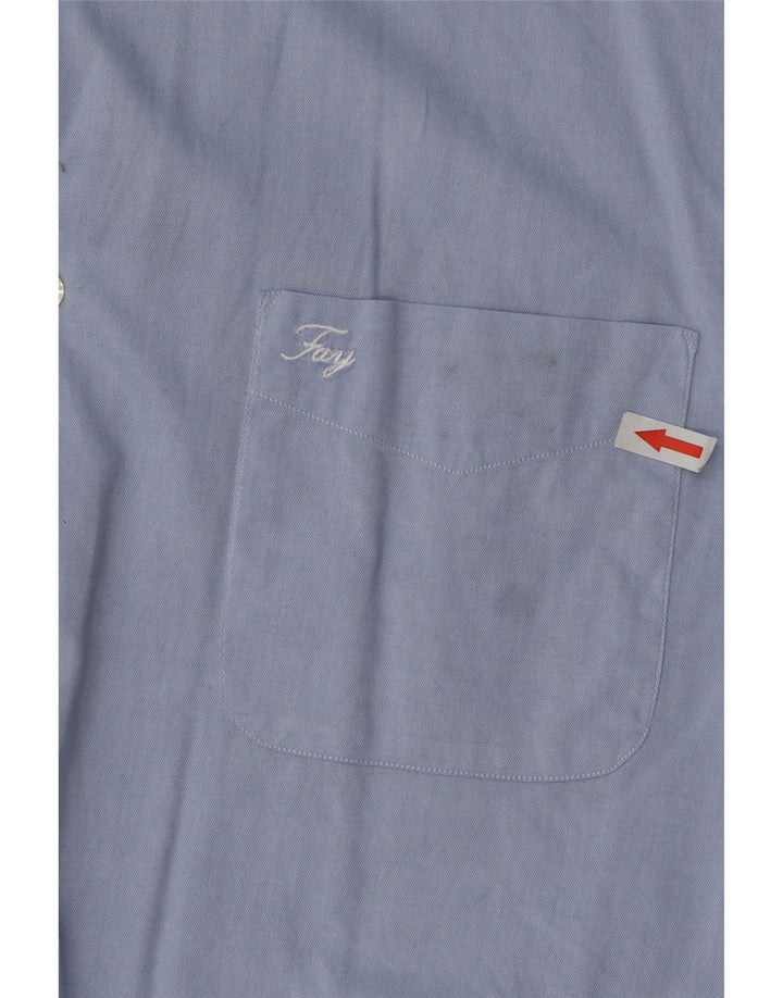 Koszula męska Fay, rozmiar 44 17 1/2 XL, niebieska bawełniana