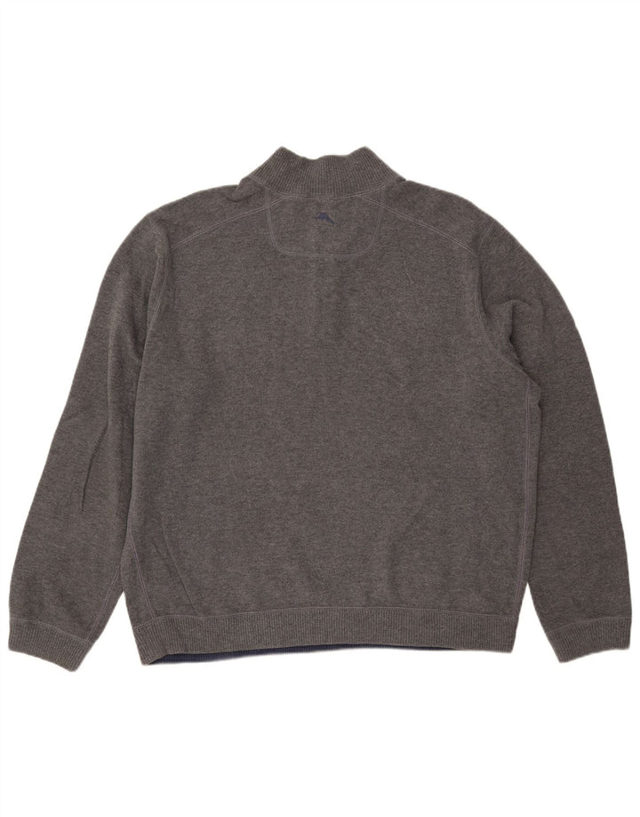 Męski sweter zapinany na zamek XL, TOMMY BAHAMA, szary