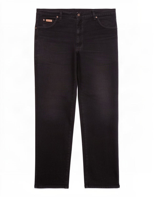 Męskie jeansy Wrangler Texas Straight W38 L32, czarne, bawełniane