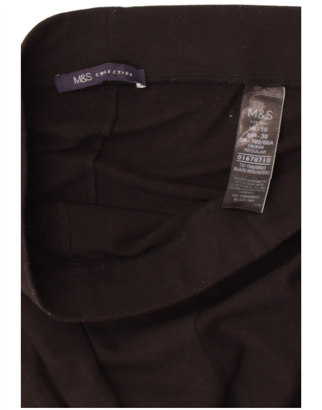 Legginsy damskie Marks & Spencer UK 10, małe, czarne, poliestrowe