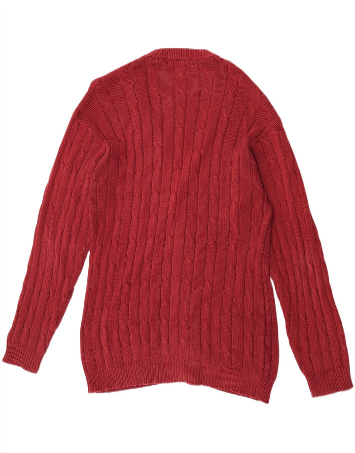 Męski sweter rozpinany VINTAGE, duży, bordowy