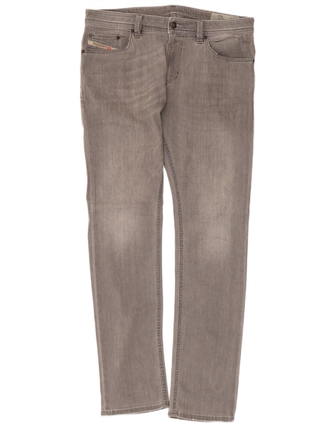 DIESEL Damskie Thavar Slim Skinny Jeans W34 L32 Szara bawełna