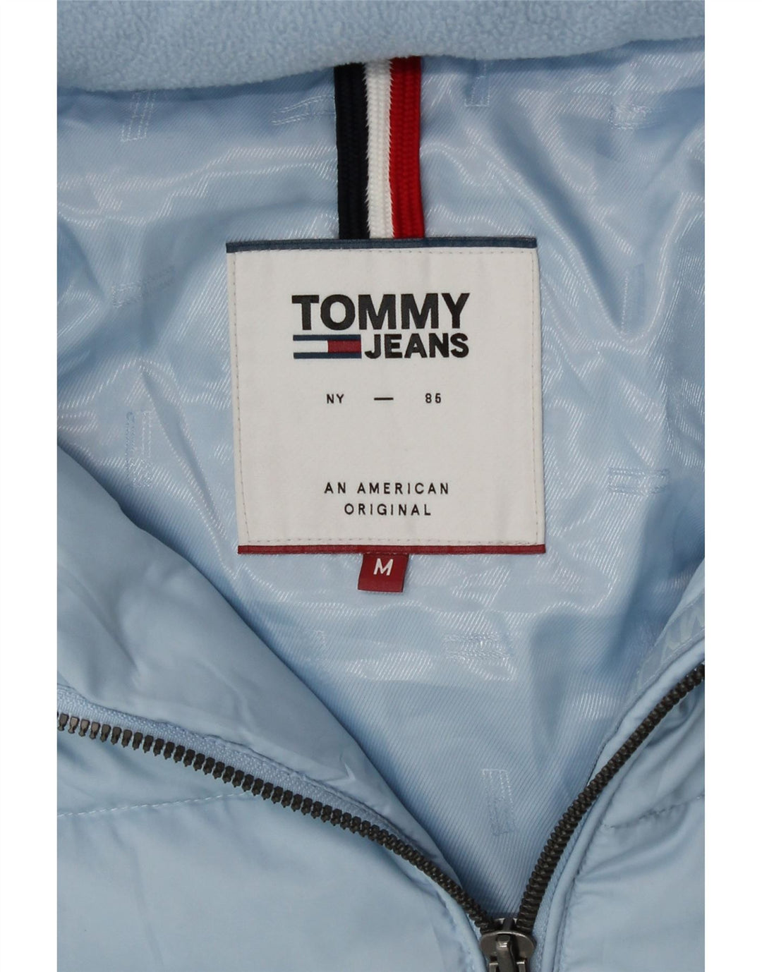 Damska ocieplana kurtka z kapturem Tommy Hilfiger UK 14, średni niebieski poliester