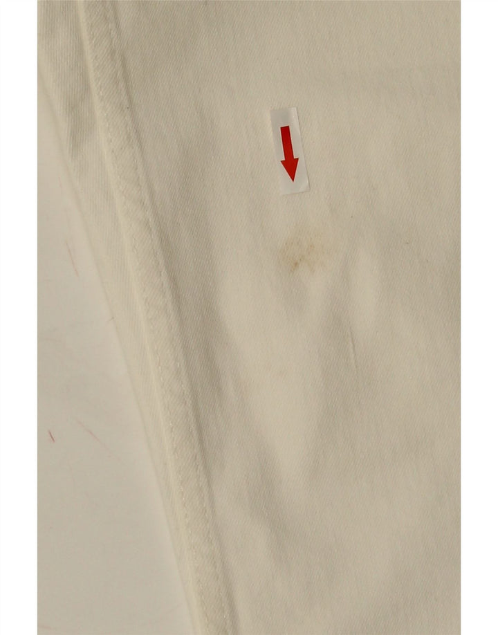 Damskie jeansy slim fit Topshop W28 L26 Biały poliester