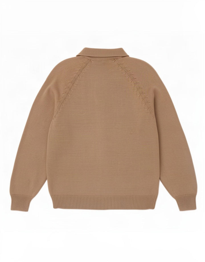 Męski sweter polo Trussardi w kolorze średniego beżu
