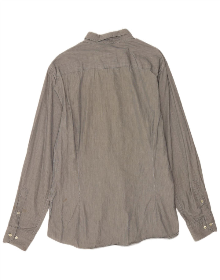 Koszula męska Massimo Dutti Slim Fit XL, szara, bawełniana w paski