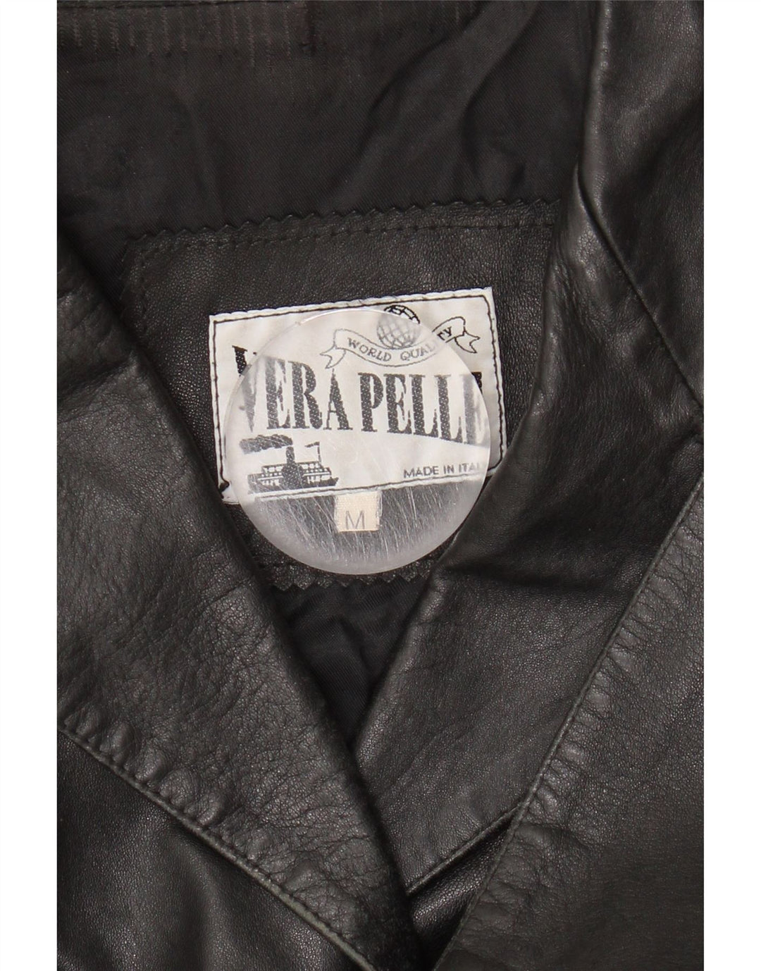 VINTAGE Womens Leather Jacket UK 14 Medium Black Leather Vintage Vintage and Second-Hand Vintage from Messina Hembry 